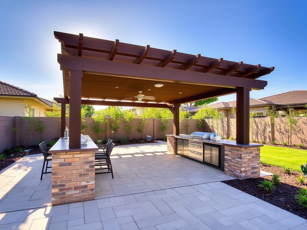 Covered Patio & Outdoor Kitchen